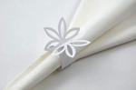 Bodille servietringe - hvid blomst